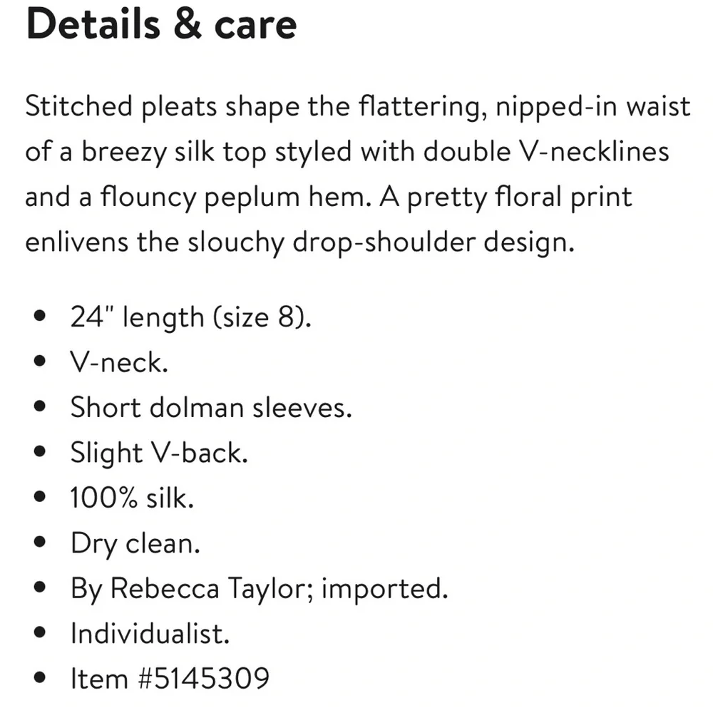 Rebecca Taylor Silk Provence Floral Block Print V-Neck Top - Picture 8 of 11